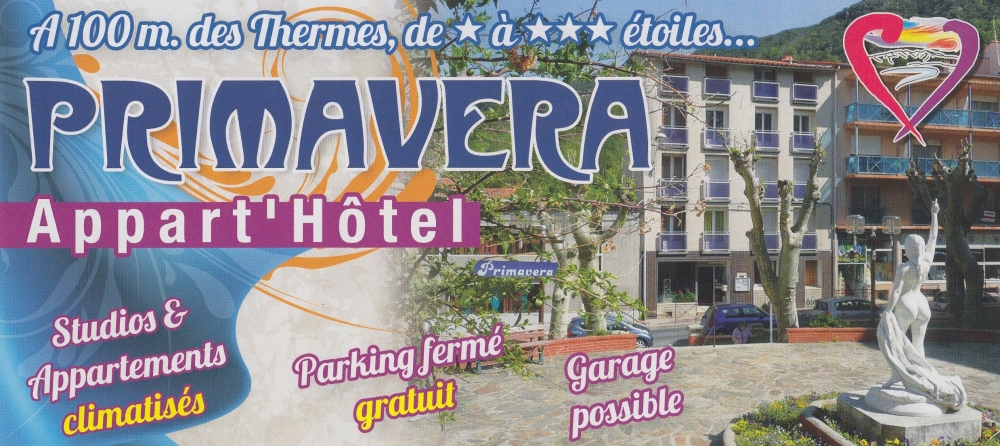 Résidence Appart'hôtel PRIMAVERA          Locations studios & appartements - Appart hôtel  Primavéra   Amélie-les-Bains